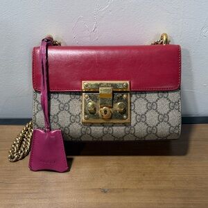 Gucci Pink and Tan Crossbody Bag